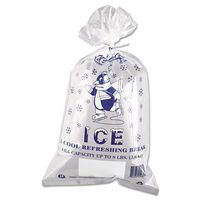 Inteplast Group Ice Bag, 11 x 20, 8-Pound Capacity, 1.50 Mil, Clear/Blue, 1000/Case - Includes 1000 per case.
