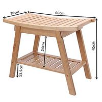 KYSZD-Benches Bamboo Shower Chair Bath Seat for Handicap,Disabled, Seniors and Elderly Supports up to 300 lbs