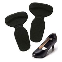 Bestwick Black Heel Inserts with Blister Prevention Heel Liners for Men Silica Gel Heel Cushions Pads