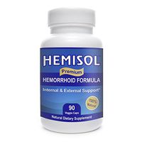 Hemisol - Premium Natural Hemorrhoid Formula (2 Bottles - 180 Veg. Capsules)