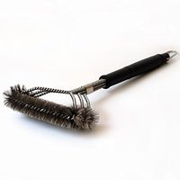 18" Best BBQ 360° Clean Grill Brush 3 in 1, Durable and Effective, Barbecue Grill Brush Bristles are Made of Stainless Steel Woven Wire - a for All Barbecue Lovers (18" BBQ Brush)