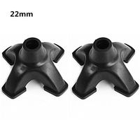 Crutch Tips 4-Leg Rubber Large Replacement, Non Slip Anti Skid Durable High-performance Pole Cane Pad, 7/8 Inch (Black Color)