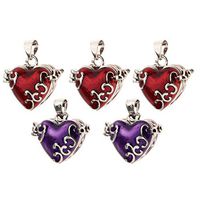 5pcs Purple Red Urn Pendant fit Necklace Cremation Ash Memorial Pendant