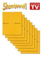 ShamWow The Original Super Absorbent Multi-Purpose Cleaning Shammy (Chamois) Towel Cloth, Machine Washable, Will Not Scratch, Orange (8 Pack)