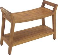 AquaTeak Asia Ascend Teak Shower Bench with Shelf