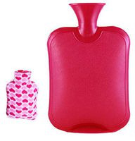 Safe Hot Therapies Warm Hands PVC Hot Water Bottle with Detachable Cloth Cover 2.0 Litre(Red)
