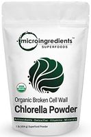 Micro Ingredients Pure Organic Chlorella Powder 1 Pound (454 Grams), Rich in Immune Vitamin and Proteins, Support Immune System, No Irradiated, No Contaminated, No GMOs and Vegan Friendly.
