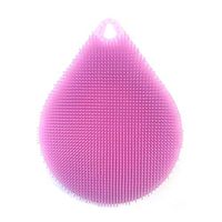 PENATE Antibacterial Non-slip Silicone Dish Cloth Water Drop Soft Elastic Washing Scrubber Brush Kitchen Cleaning Tool Accessorie (Purple)