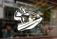 25 Centimeters Jet Ski - Watercraft Vinyl Stickers Funny Decals Bumper Car Auto Computer Laptop Wall Window Glass Skateboard Snowboard Helmet