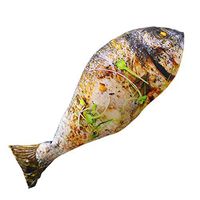 Rosiest Travel Pillow Office Napping Pillow Fun 3D Simulation Baked Swordfish Sponge Support Headrest for Office Home Party Adornment 20cm/7.9''