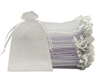 La Homein Sheer Organza Bags 60pcs Favor Gift Bag Drawstring Mesh Bags Business Packages (4x6, off champagne)