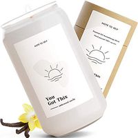 Note to Self: Cedarwood Vanilla Aromatherapy Candle | Large White Scented Candles | 100 Percent Soy Fall Scents | Non Toxic Long Lasting