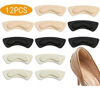 12PCS Upgrade Heel Cushion Pads Heel Shoe Grips Liner Self-Adhesive Shoe Insoles Foot Care Protecto (Multicolor)