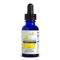 Vitamin K2 (MK7) D3 Liquid Drops - Micellized D3 1200 IU+ K2 50 mcg - Maximum Absorption and Bioavailability Natural Soy Free - 30 Servings