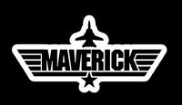Makarios LLC Maverick Top Gun Cars Trucks Vans Walls Laptop MKR| White |5.5 x 2.75 |MKR210