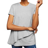 Maternity Blouse Top,SuperUS Women's Maternity Nursing Short Sleeve Tops Solid Breastfeeding T-Shirt