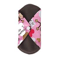 Sanitary Cloth Menstrual Pads/Panty Liners, Skin-Friendly Reusable Charcoal Bamboo Sanitary Napkin Pad 18 x 18cm(A60-2)