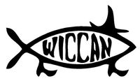 Sassy Stickers Wiccan Fish Witch Wicca White Sticker Decal
