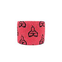 Liftgenie Tearable Elastic Adhesive Weightlifting Tape | Protects Thumbs When Lifting Weights & Prevents Knurling | Stretchy Adhesive Athletic Hook Grip Tape for Weightlifters (Red, 3 Rolls)