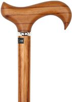 Genuine Rosewood Derby Walking Cane with Rosewood Shaft and Silver Collar