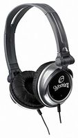 Gemini DJX Series DJX-03 Professional Audio Collapsible Lightweight DJ Headphones with 50mm High-Output Drivers and 4.5ft. Tangle-Free Cable, Black with Silver Accents