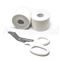 ASA Techmed Sport White Kinesiology Tape with Free Matching Shear - 16.5 ft Uncut Roll - Best Pain Relief Adhesive for Muscles, Shin Splints, Knee & Shoulder - 24/7 Waterproof Therapeutic Aid