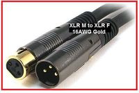 PTC Premier GOLD HIGH GRADE Series XLR Male to XLR Female 16AWG - Gold Plated - 75 ft Microphone + Interconnect Cable