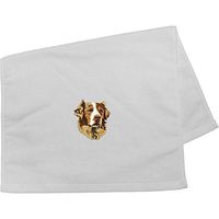 Cherrybrook Dog Breed Embroidered Anvil Hand Towel - White - Australian Shepherd