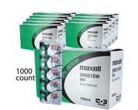 1000 pcs Maxell SR621SW SR60 SG1 364 Silver Oxide Watch Battery