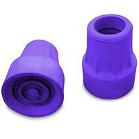 Steel-Reinforced 7/8" Crutch Tips - 1 Pair (Purple)