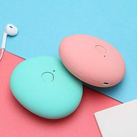 Creative Lucky Stone Macaron Electric Heating Cake Safe Explosion-Proof Mini USB Rechargeable Hand Warmer-Blue