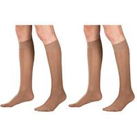 Truform Compression 8-15 mmHg Sheer Knee High Stockings Taupe, Small, 2 Count