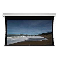 Monoprice Ceiling Recessed Tab-Tensioned Motorized Projection Screen (Somfy Motor) w/ IR Remote - HD White Fabric (120 inch, 16:9)