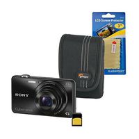 Sony Cyber-shot DSC-WX220 Digital Camera Bundle. Value Kit with Accessories