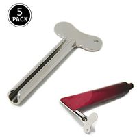 WarmShine 5 Pack Metal Tube Toothpaste Squeezer Key Tube Squeezer Wringer Roller for Hair Color Dye Hand Cream Cosmetics Paint Tube