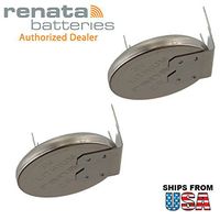 2X Renata CR2032RH-MFR 3V Lithium Coin Battery HORZ 3-PIN for C-MOS, S-RAM, RFID, Electronic Memory System, Wristwatch, Calculator, Toy, Electronic Gift, Memory Support, Power Source