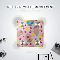 LYAOE Bluetooth Body Fat Scale Funny Smiling Hedgehogs Smart Wireless Scale with LCD Display Measuring Body Weight Bmi and Health Digital Scale