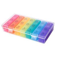 DDLmax Portable Daily Pill Organizer, 7/14/21/28/31 Pill Box Case with Moisture-Proof Design for Purse and Pockets to Hold Vitamins, Fish Oil, Supplements and Medication (21 Day)