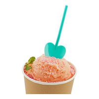 Heart Shaped Spoon, Love Shovel Spoon, Disposable Mini Plastic Tasting Spoon - 3.5" - Teal - 100ct box - Restaurantware