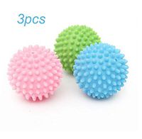 KIMSAI 3Pc Laundry Wash Dryer Balls Laundry Drying Fabric Softener Reusable Laundry Ball Washing Ball