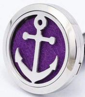 Aromabug Aromapin (Anchor) 22mm Personal Aromatherapy Essential Oil Diffuser Stainless Steel Locket Brooch. 6 High Fiber Pads and 3 Essential Oils Included.