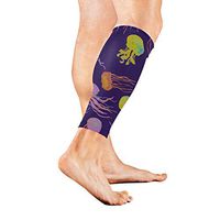 Calf Guard Sleeves Colorful Jellyfish Sports Calves Guards Sleeves for Running, Basketball, Baseball, Football