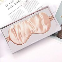 Nieeweiy Silk Sleep Mask for Women Men,Eye Mask for Sleeping with Carry Pouch and Elastic Strap/Headband Blindfold,Sleep Mask Satin/Soft Eye Cover Eyeshade for Night Sleeping,Travel,Nap (Pink)
