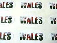 Pack of 30 Wales Flag Seals, 51x25mm Oval Seal Labels, Stickers for Craft, Decoration, Gift Wrapping, Presents, Envelopes, Bags or Cards