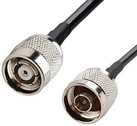 MPD Digital Rptnc -Male-N-Male-LMR240 Times Microwave RP-Tnc Plug to N-Male LMR-240 Antenna Cable 10 ft - with Polyolefin Cross-Linked Strain Relief