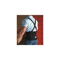 Scott Workforce Silver Low Back Support w/Elastic Suspenders, Black, XL by Austin Medical Equipment