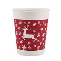 100 PCS Christmas Party Disposable Drink Cup 8 oz Paper Cup