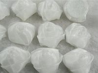 20pcs Many Colors Organza Roses Bow W/Wedding Appliques Pick Color (White)