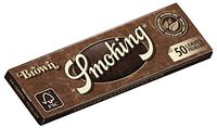 1 Smoking Unbleached Brown 1 1/4 Cigarette Rolling Papers Pack (50 Leaves/Pack) + Beamer Smoke Sticker. for Legal Smoking Herbs, Rolling Tobacco, Herbal Mixes, Rollers, Injectors, RYO, MYO