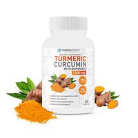 Turmeric Curcumin Root 1300mg with BioPerine & 95% Curcuminoids – Supports Joint & Knee Pain Relief, Brain Health, Heart Health & Digestive Health - Anti-Inflammatory and Antioxidant - 1 Month